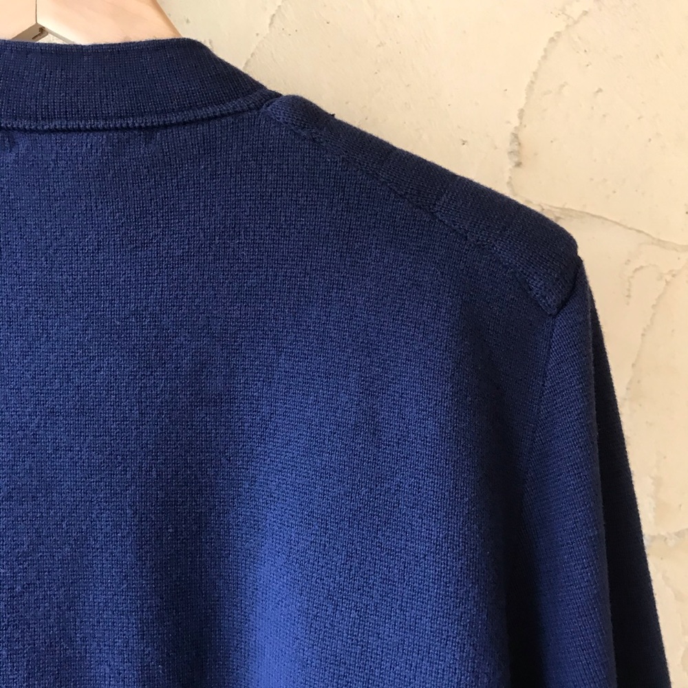 New! Ralph Lauren Navy Knit Moto Jacket - Picture 6 of 10